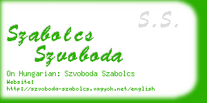 szabolcs szvoboda business card